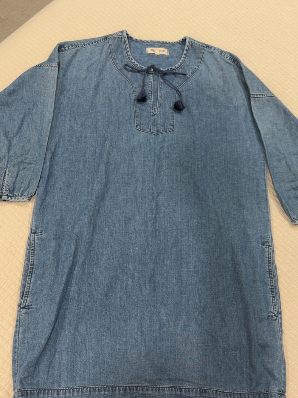 Madewell Artiste Tasseled Denim Mini Dress 💙